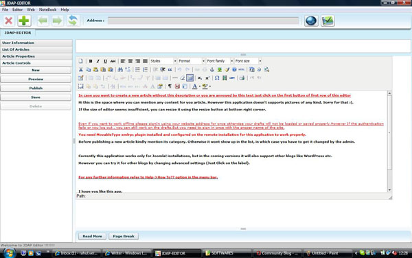 Article Controls