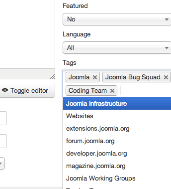Selecting Tags in an Article