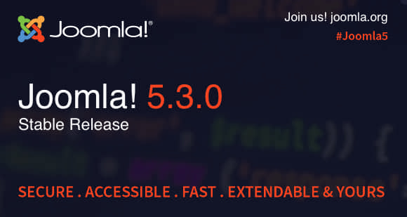 Section Image Joomla! 5.2.3 announcement.