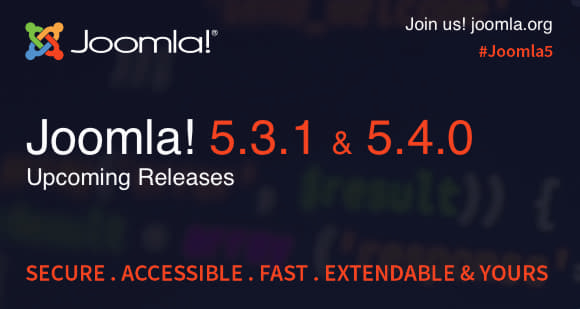 Section Image Joomla! 5.2.3 announcement.