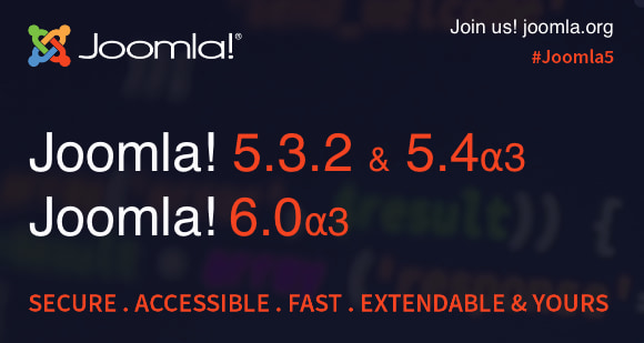 Section Image Joomla! 5.2.3 announcement.